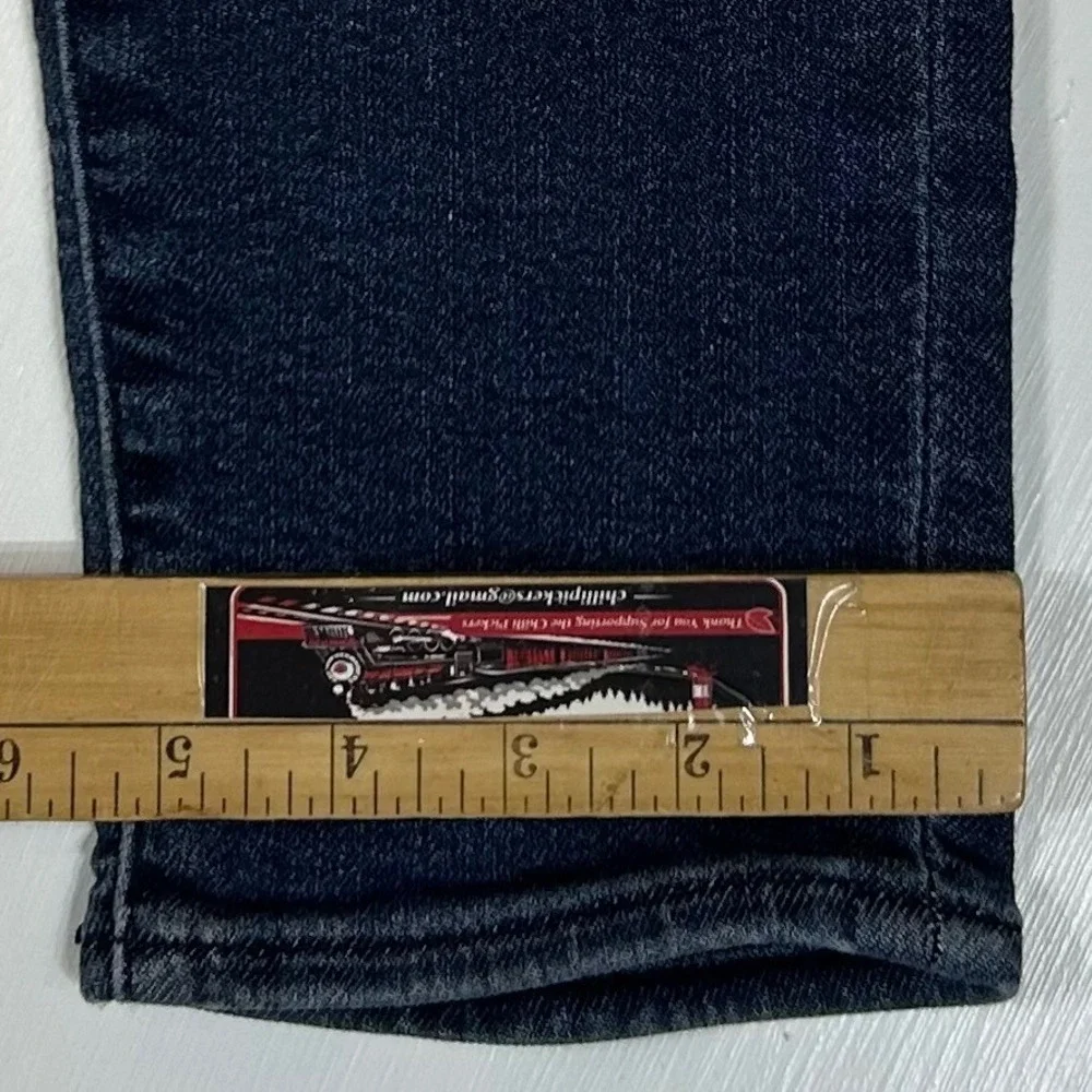 Levis Premium Skinny Taper Jeans Mens W32 L33 Dark Wash Blue Stretch Denim